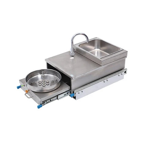 RV Single Burner Gas Stove with Tempered Glass Lid Stainless Steel