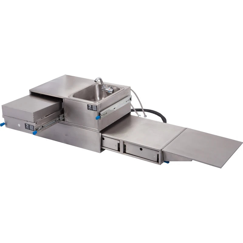 RV Single Burner Gas Stove with Tempered Glass Lid Stainless Steel