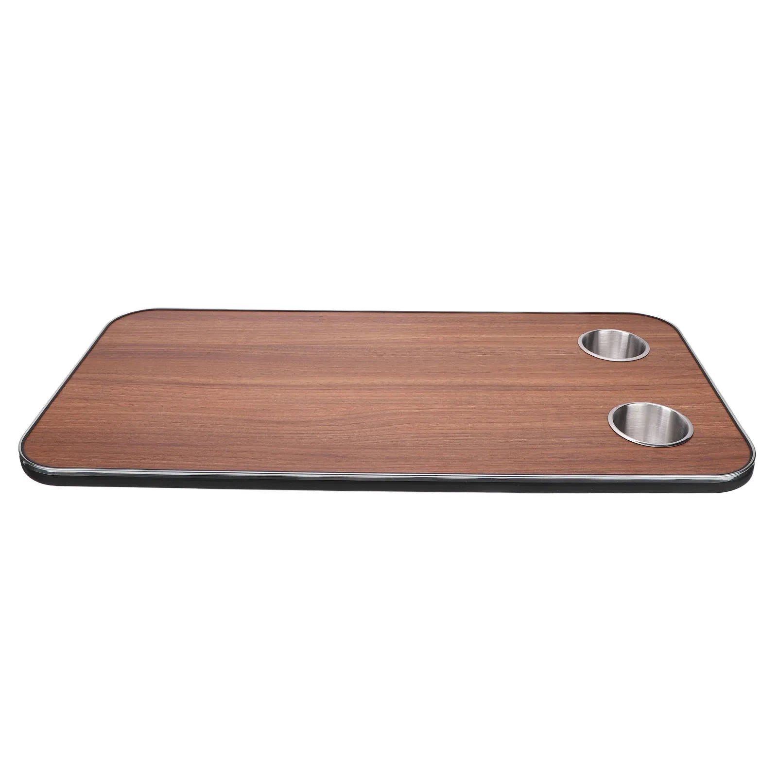 RV Table Top  Wood with 2 Stainless Steel Cup Holders