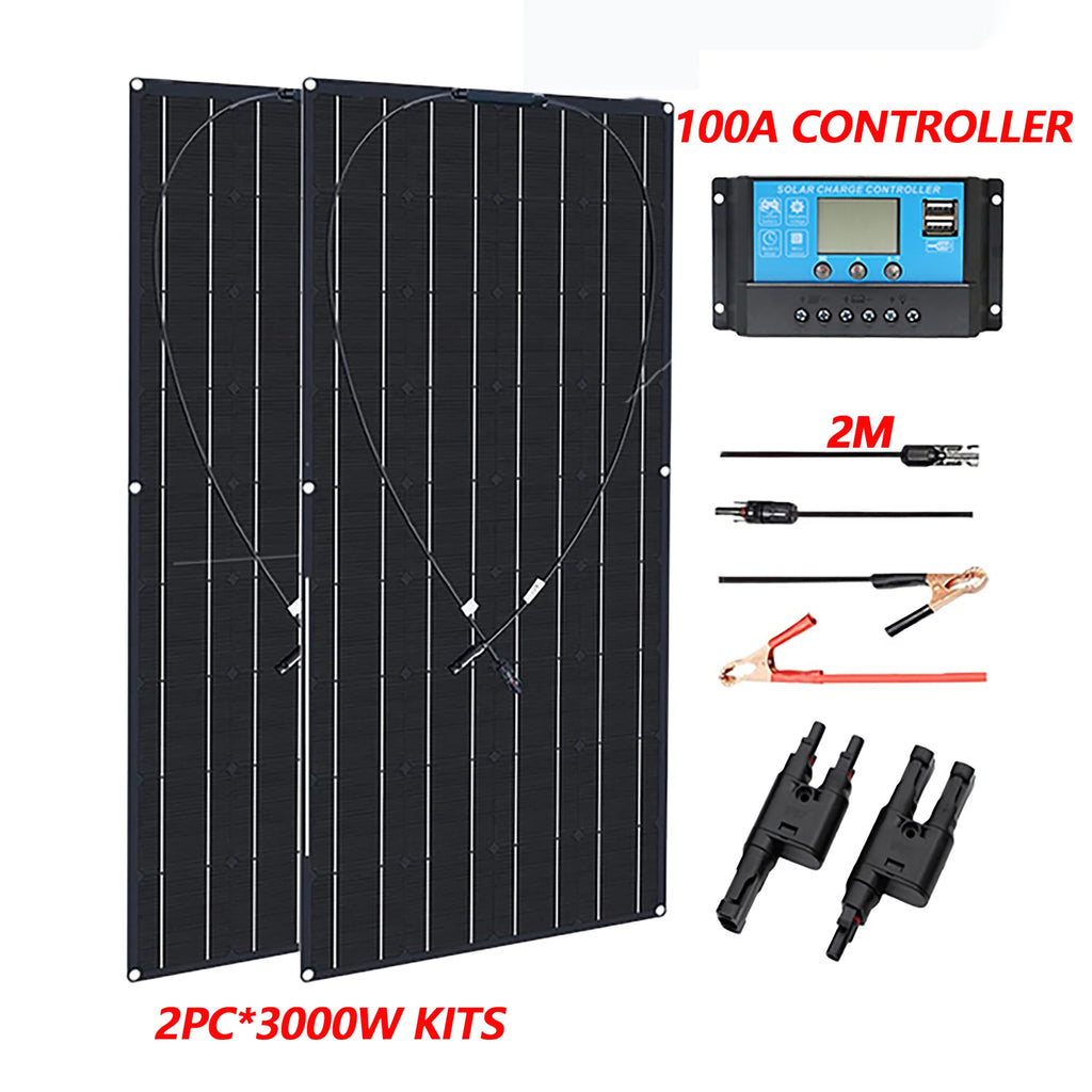 1500W 3000W Solar Panel1000W 2000W Solar High Efficiency Portable Power Bank