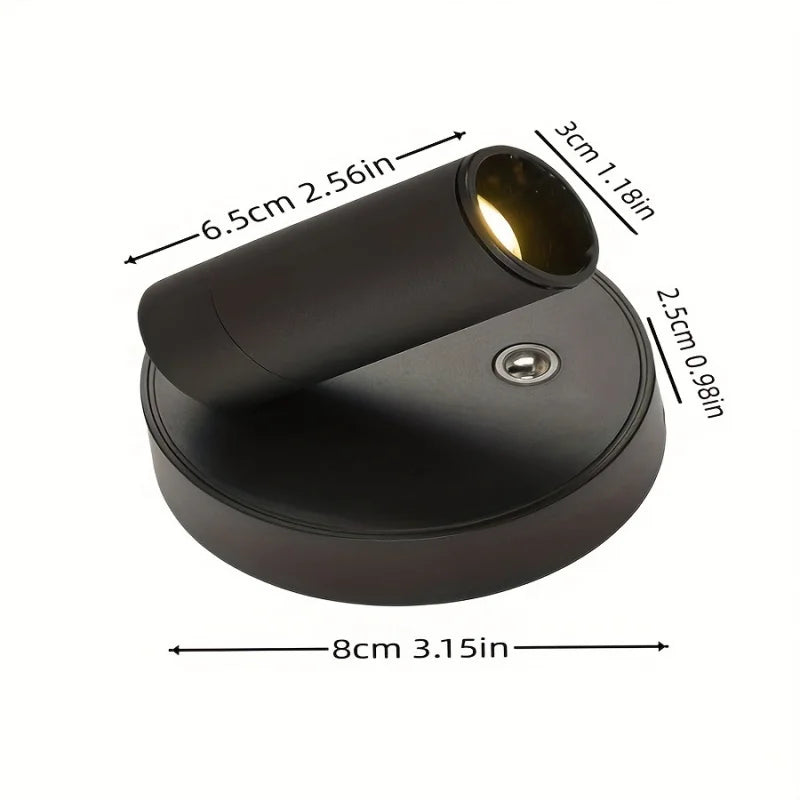 Magnetic Base USB Rechargeable LED Cordless Light with Touch Switch