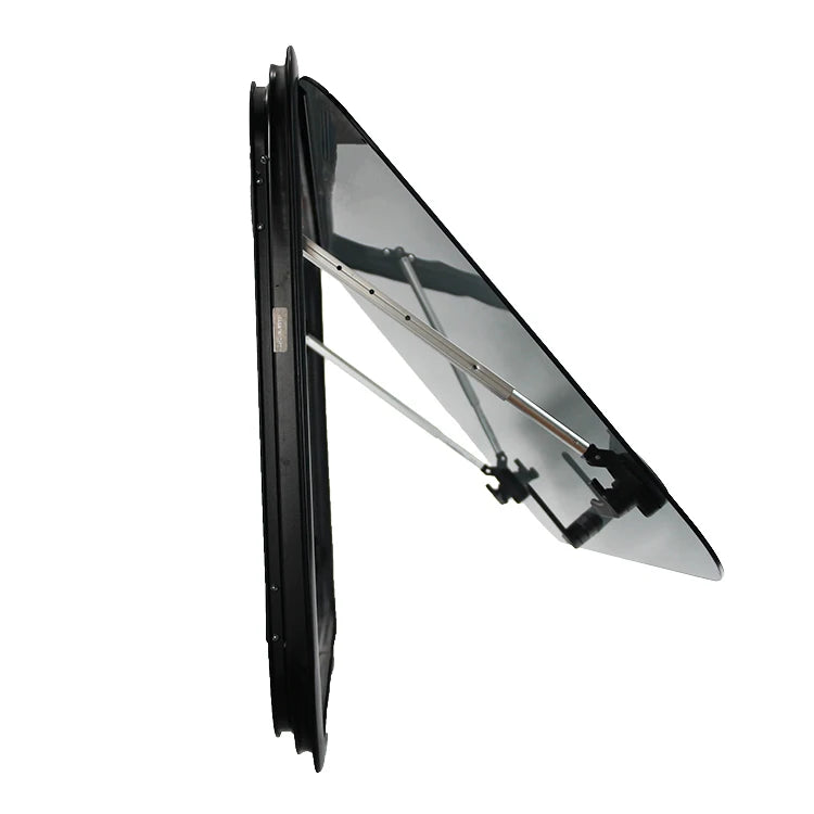 RV23RW-TG RV Rounded Corner Window Tempered Glass with Aluminum Alloy Black Outer Frame and White Inner Frame for caravan