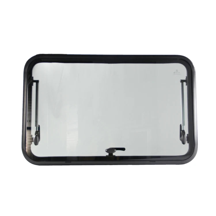 RV23RW-TG RV Rounded Corner Window Tempered Glass with Aluminum Alloy Black Outer Frame and White Inner Frame for caravan