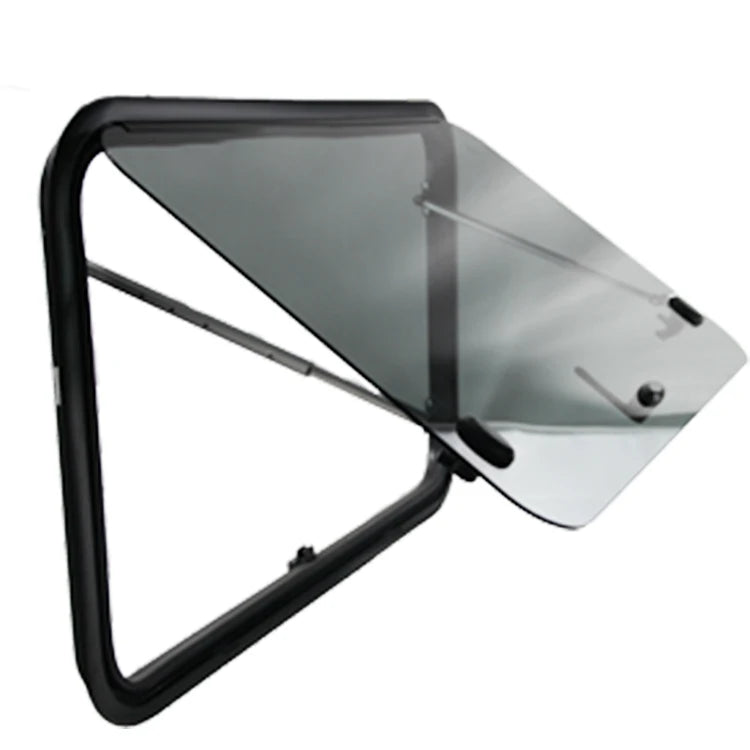 RV23RW-TG RV Rounded Corner Window Tempered Glass with Aluminum Alloy Black Outer Frame and White Inner Frame for caravan