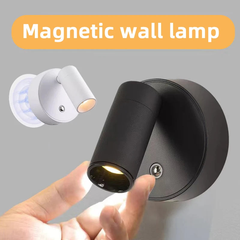 Magnetic Base USB Rechargeable LED Cordless Light with Touch Switch
