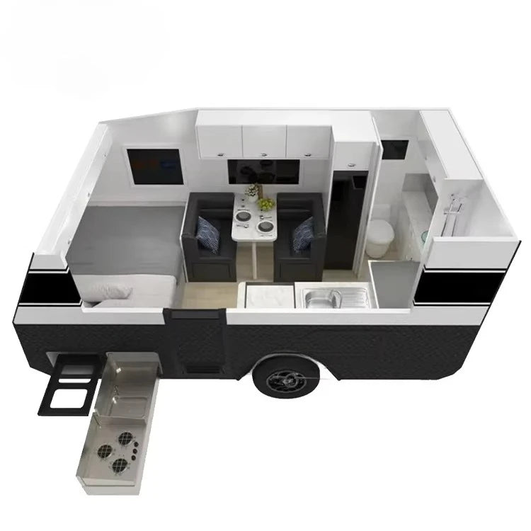 Cream Camping off Road Travel Trailer