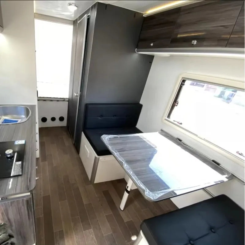 Black Hard Top RV Caravan Fiberglass Trailer