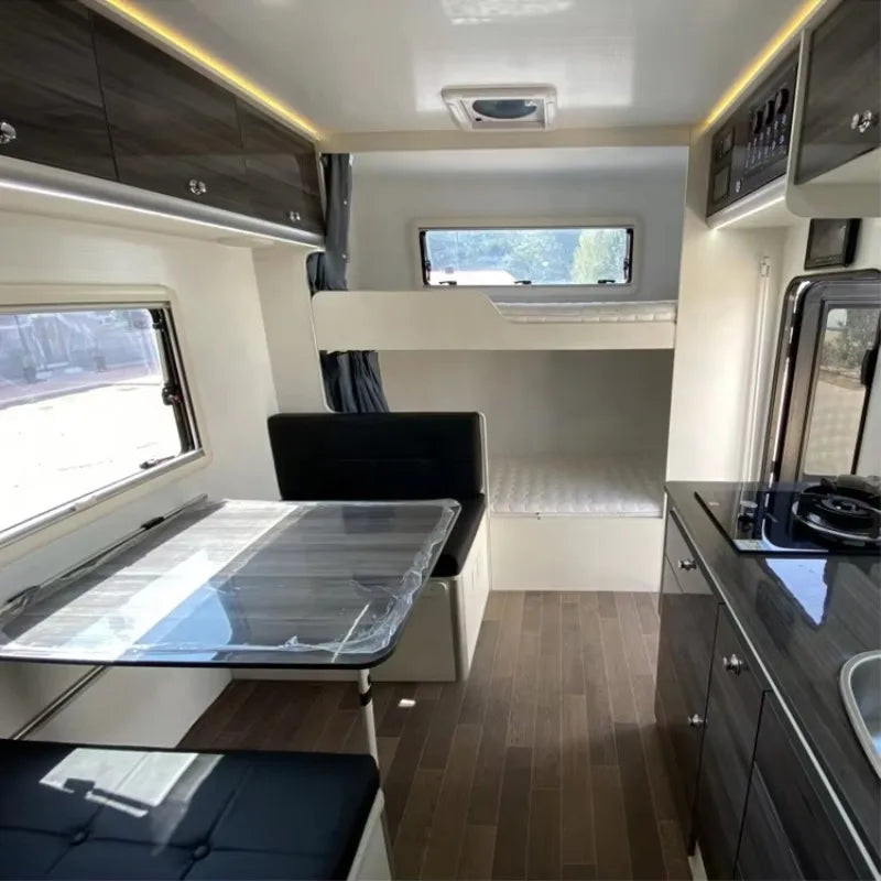 Black Hard Top RV Caravan Fiberglass Trailer